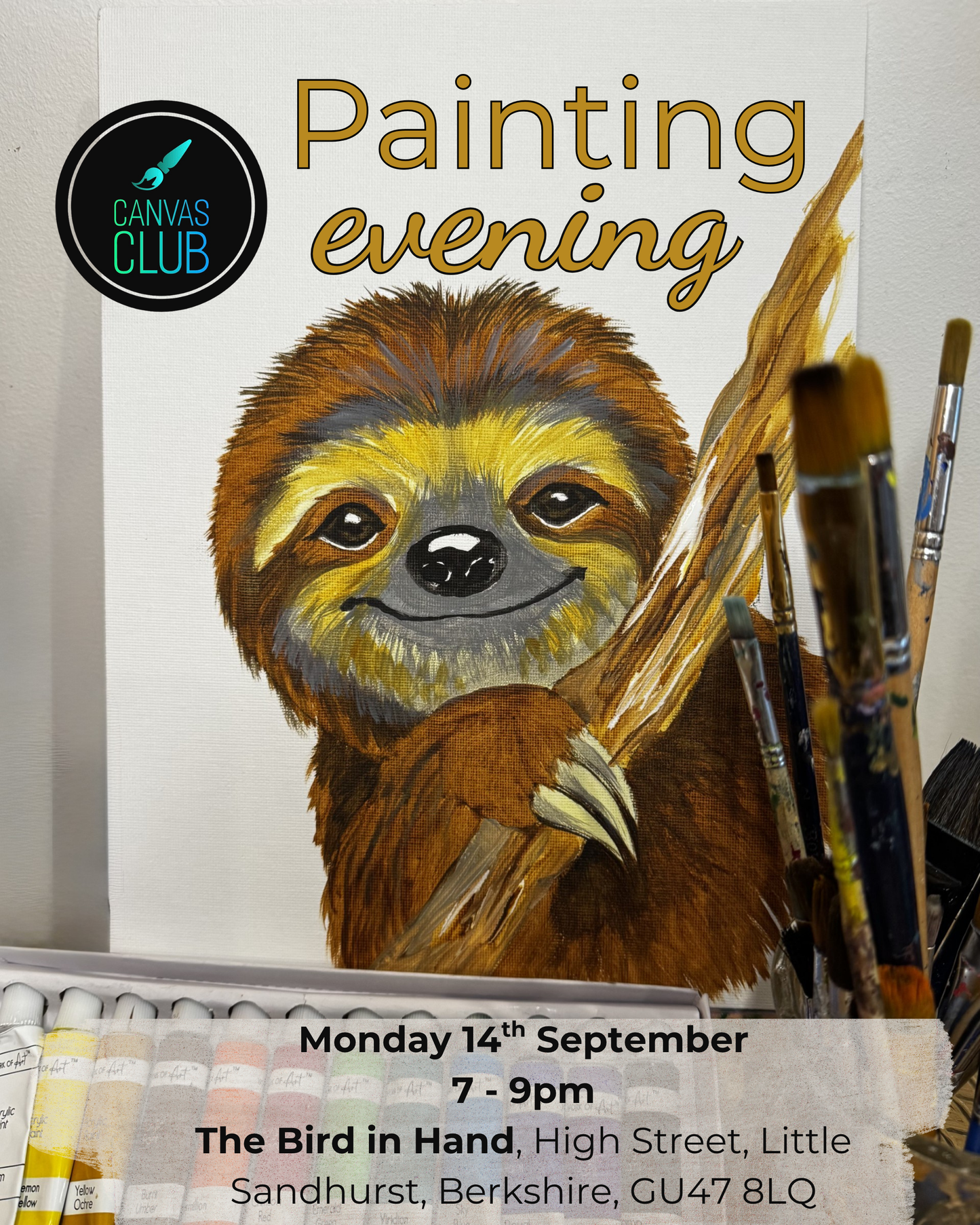 Sloth painting evening