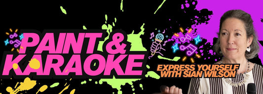 the headline showing me for a painting and karaoke event