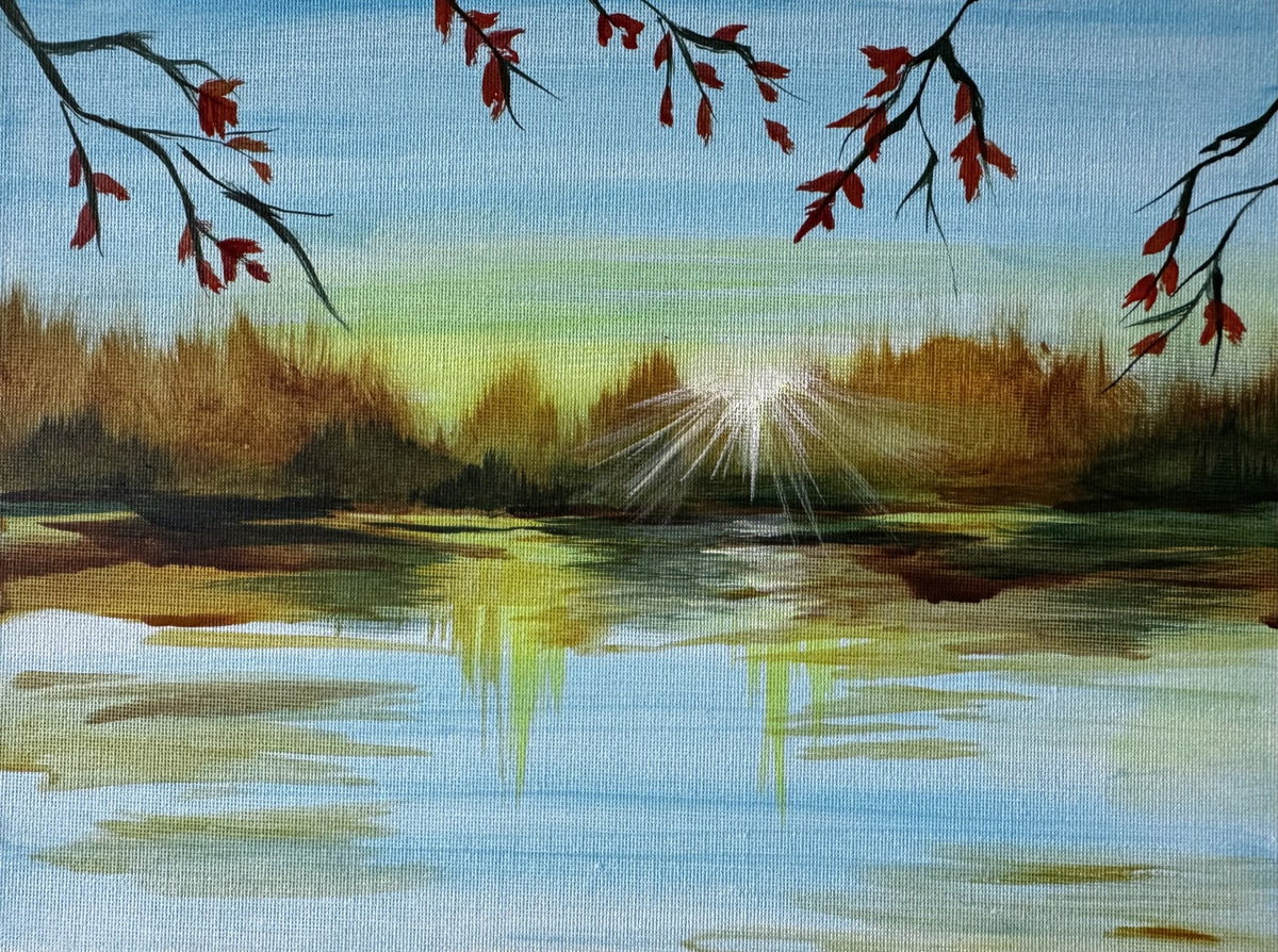 Canvas Club Painting Kit - Autumn Lake