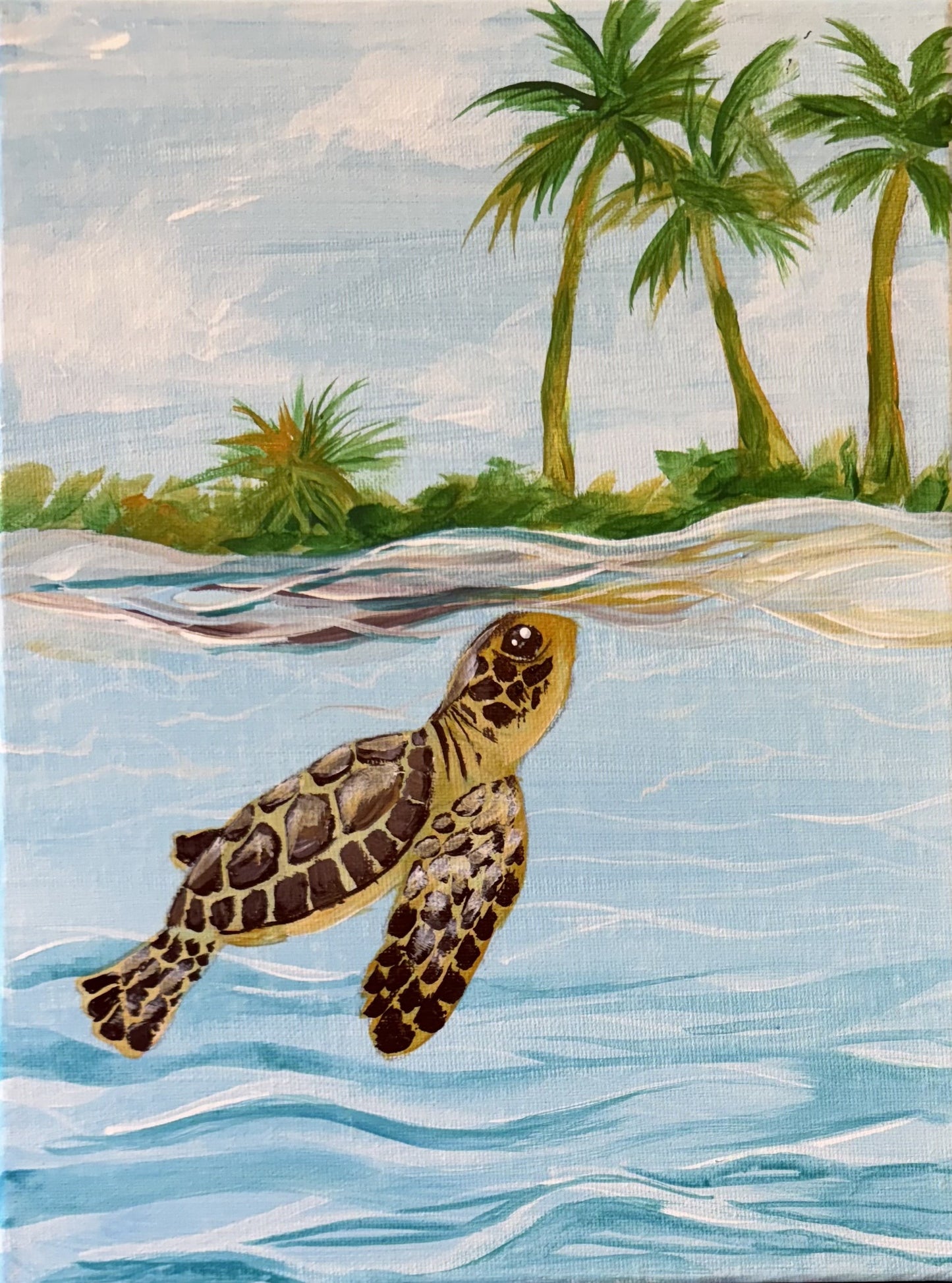 Canvas Club Painting Kit - Baby Turtle