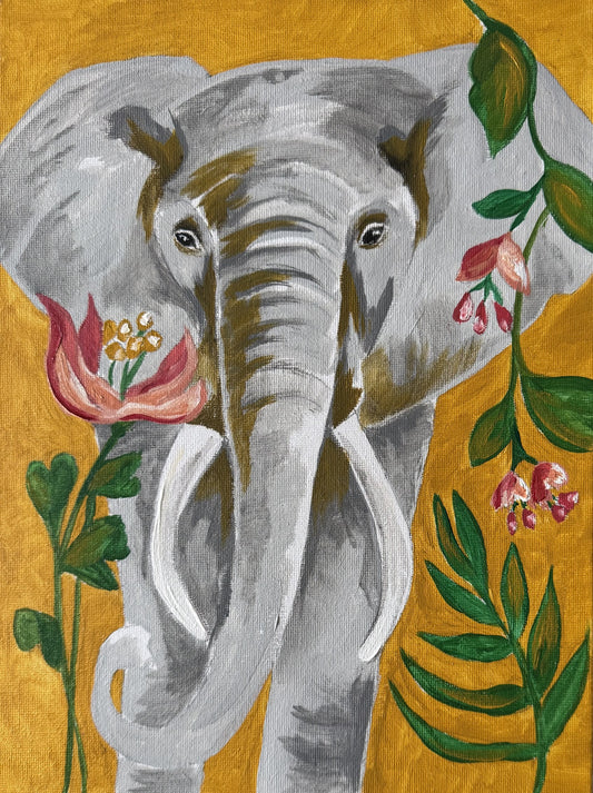 Canvas Club Painting Kit - Jungle Elephant