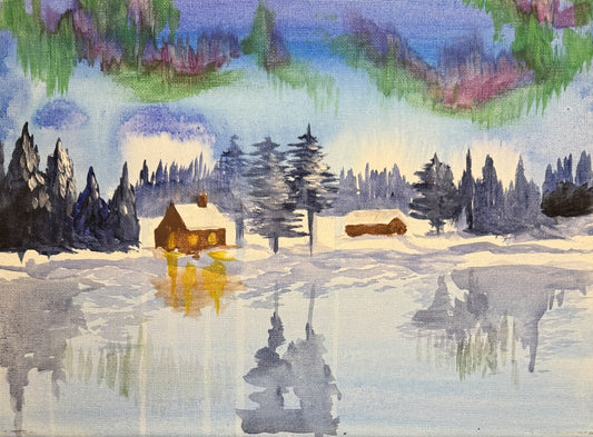 Canvas Club Painting Kit - Winter Lake