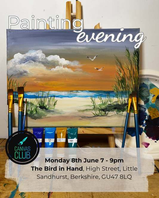 Beach painting evening