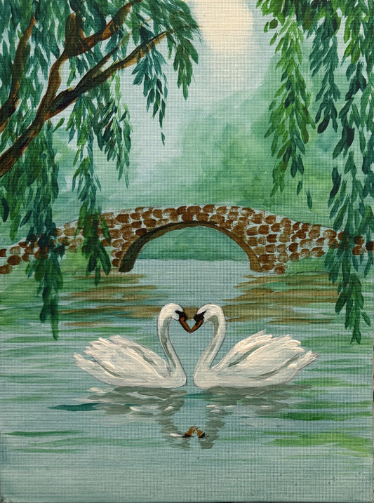 Canvas Club Painting Kit - Swan Lake