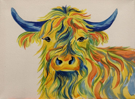 Canvas Club Painting Kit - Highland Cow